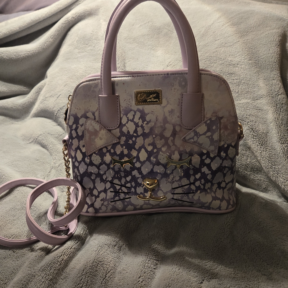 Betsey Johnson Purple Cat Mini Bag - Picture 9 of 13
